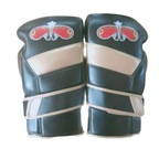 16oz Leather Sparring Gloves - Black+Gold